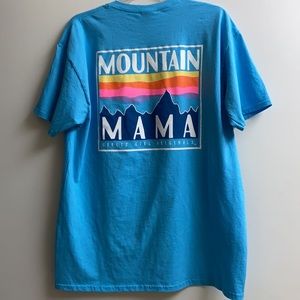 Size large mountain mama blue tshirt